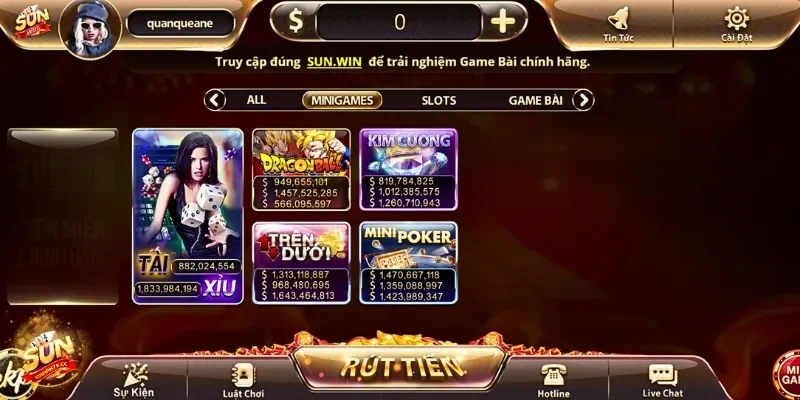 Thành viên tìm kiếm và chọn vào trò chơi để tham gia cược 