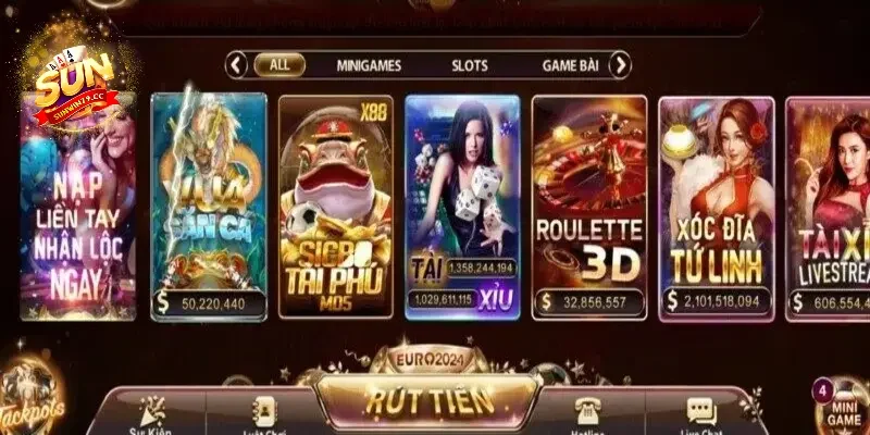 Danh sách các game bài Sunwin phổ biến tại sòng Sunwin