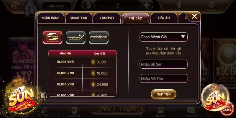 Lý do cần nạp tiền Sunwin vào tài khoản